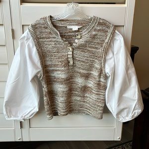 Veronica Beard Tahlea mixed media sweater